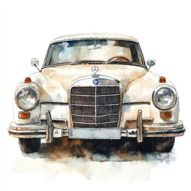 Mercedes Benz vintage art